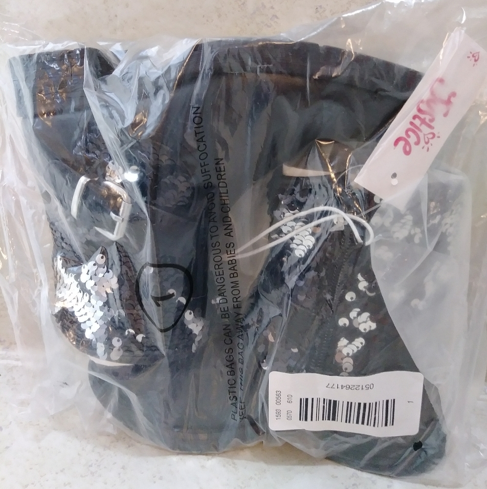 Justice Flip Sequin Buckle Boots | Black Boots - Picture 3 of 5